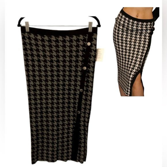 NWT Retrology Gray and black Houndstooth medium - Picture 11 of 11